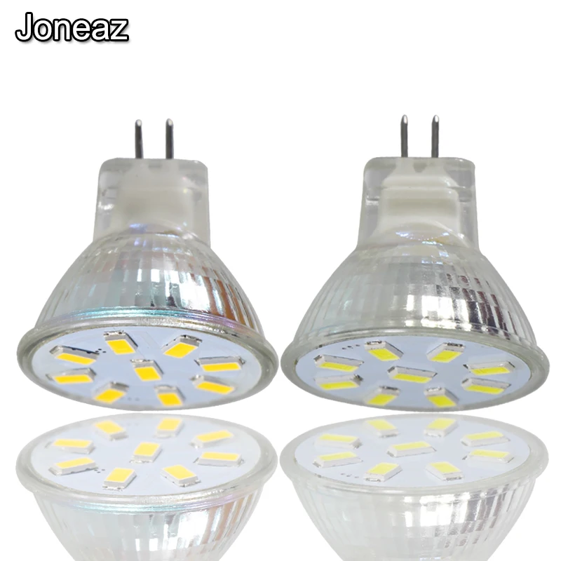 Joneaz 5X bombillas Светодиодная лампа 12v 24v MR11 150 lm супер прожектор 5733 9 светодиодов 3000K 6000K