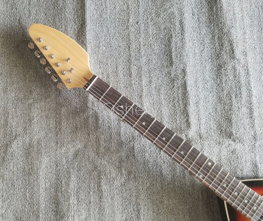 QShelly custom tobacco jazz гитара с пустым корпусом s teardrop Vox 3 пикапы электрическая