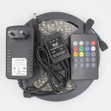 300led Музыка Контроллер RGB SMD5050 СВЕТОДИОДНЫЕ полосы Комплекты голос датчик ИК 20 Ключевых контроллер 12V3A адаптер для паб для дома для партии