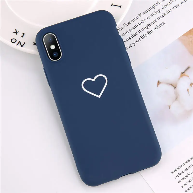 Lovebay для iPhone 7, чехол с надписью «Love Heart» для iPhone 6, 6 s, 8 Plus, 5S, SE, XR, XS Max, чехол для телефона с животными, Мягкий ТПУ силиконовый чехол на заднюю панель - Цвет: 7460N