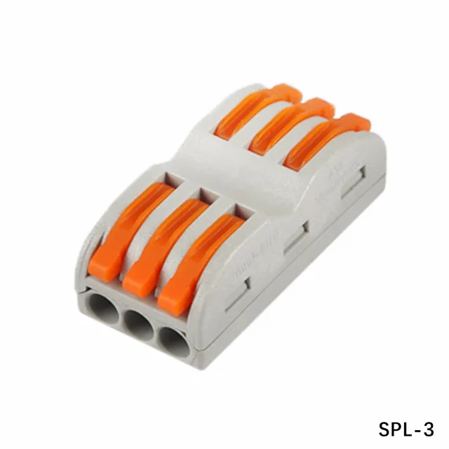 

NEW 10PCS WAGO Type fast wire Connectors Universal Compact Wiring push-in Conductor Terminal Block lever nut SPL-2 SPL-3