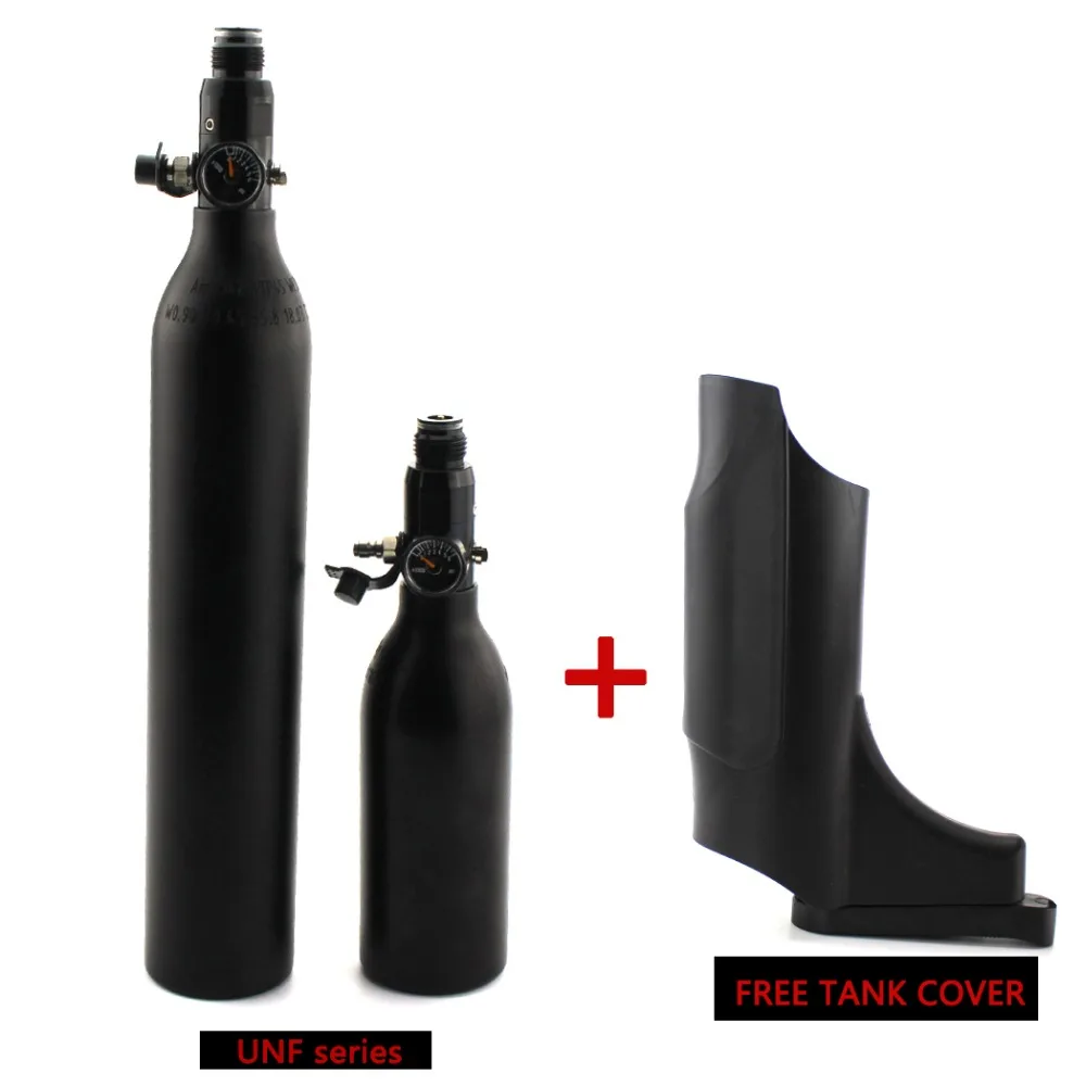 

PCP Paintball Airforce Scuba 5/8-18UNF High Pressure Cylinder Tank with Cover and Regulator 0.2L 300bar 4500psi 0.45L Air Bottl