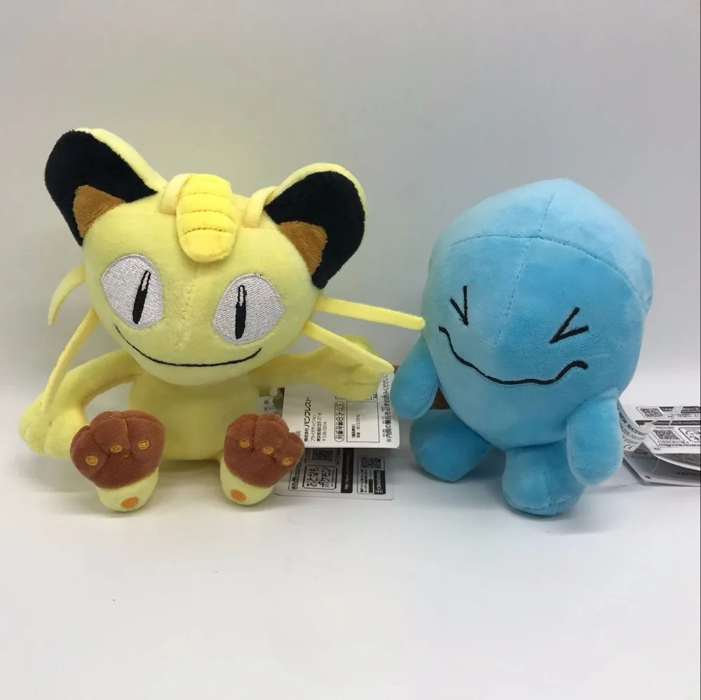 

2X Wobbuffet Meowth Plush soft Toy Stuffed Animal Doll Teddy 6"