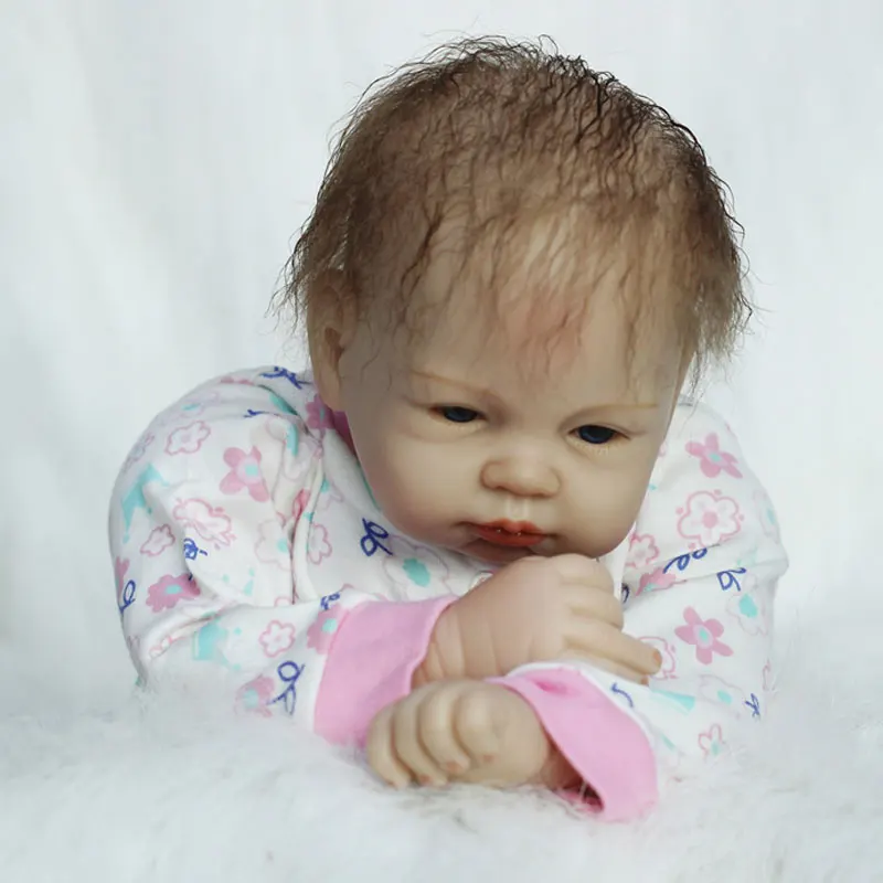 Boneca Reborn 22 дюйма Мягкие силиконовые виниловые куклы 55 см мягкие для новорожденных