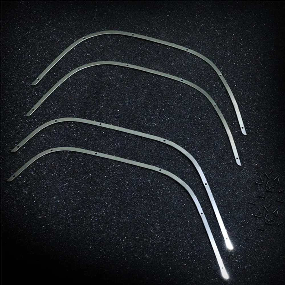 

1Set Metal Wheel Eyebrow Decorative Strips for Traxxas TRX4 Stainless Steel Wheel Arch Scratchproof Guard for Ford Bronco RC Car