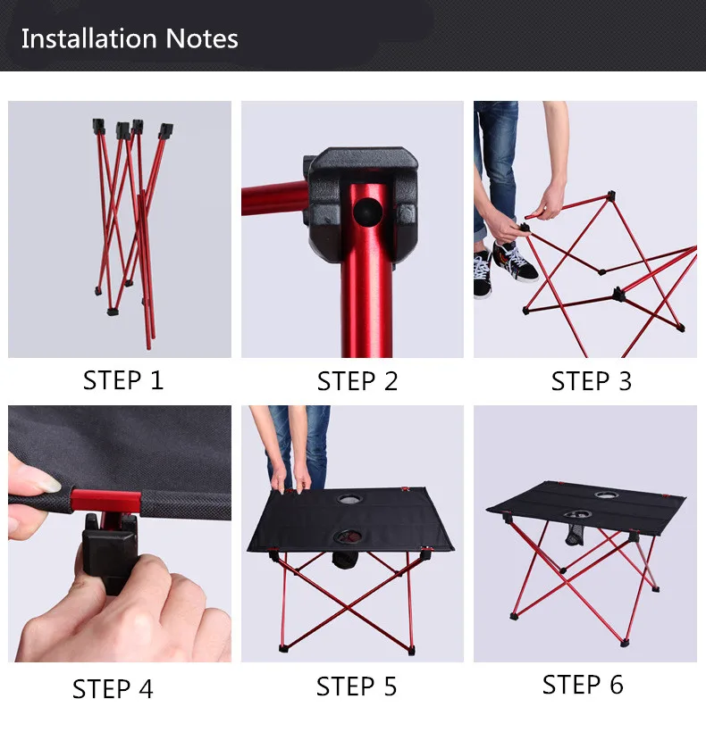 Горячая портативный складной раскладной столик Кемпинг Открытый Пикник 7075 Алюминиевый сплав ультра-легкий складной стол