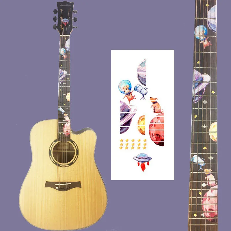 Креативная DIY гитарная наклейка укулеле наклейка космический роуминг наклейки для гитары укулеле наклейка Аксессуары для гитары - Цвет: for guitar