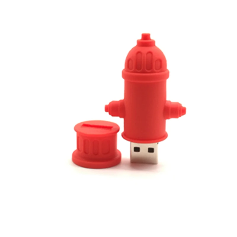 USB флэш-накопитель мультфильм пожарный гидрант карту флэш-памяти с интерфейсом usb 4 ГБ 8 ГБ 16 ГБ 32 ГБ 64 ГБ реальная емкость память флешки u