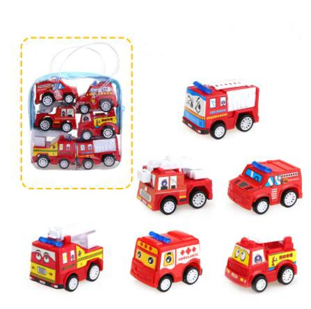 12Pcs/6Pcs Pull Back Car Toys Car Children Racing Car Baby Mini Cars Cartoon Pull Back Bus Truck Kids Toys Children Boy Gift GYH 13