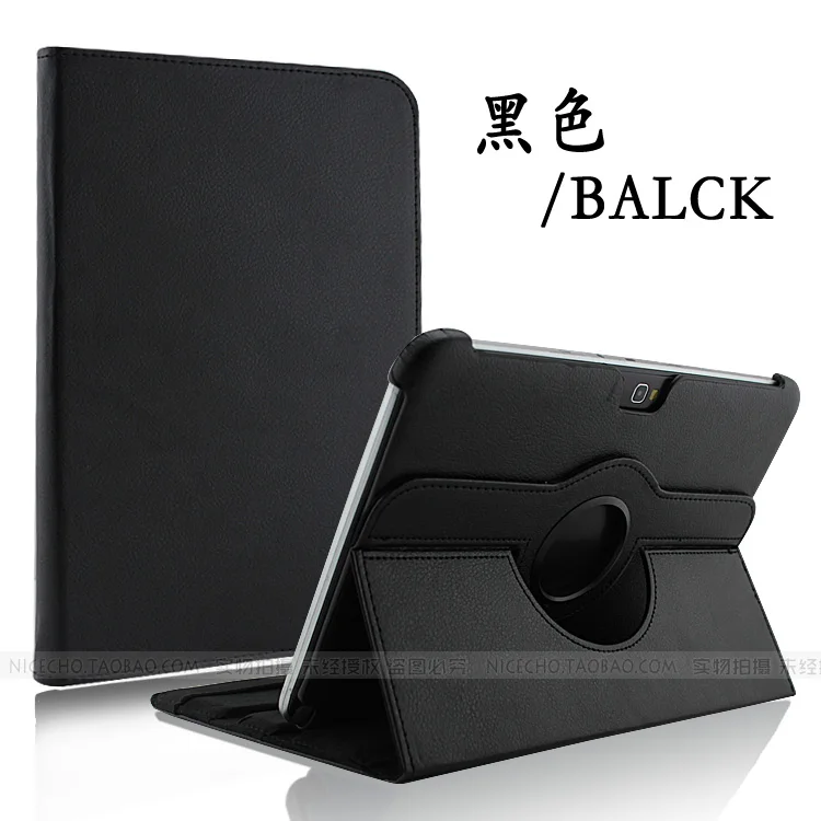Чехол для планшета samsung N8000, вращающаяся на 360 Градусов Подставка для samsung Galaxy Note GT-N8000 N8010, защитная крышка 10,1 дюйма - Цвет: black