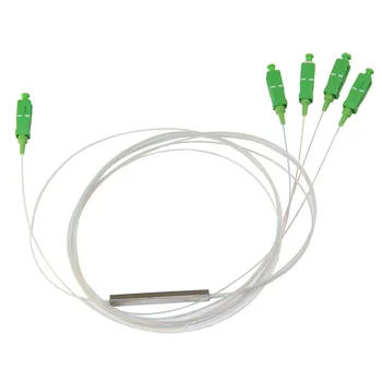 

30PCS wholesale cheap 1-4 SC APC steel tube PLC splitter with connector
