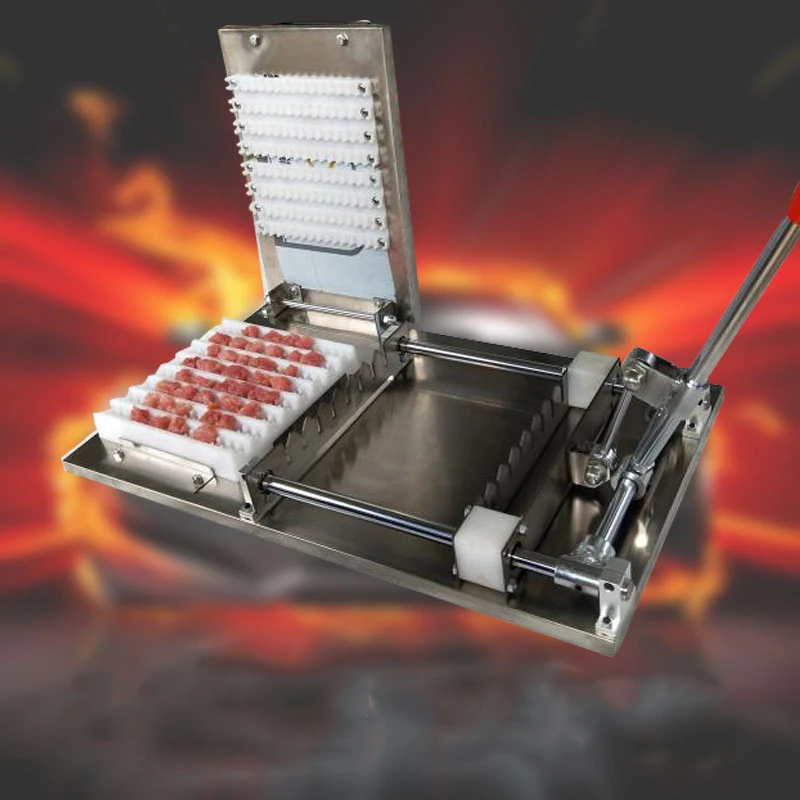 

doner kebab making machine for barbecue stainless steel manual doner kebab meat skewer machine meat string machine Mutton skewer