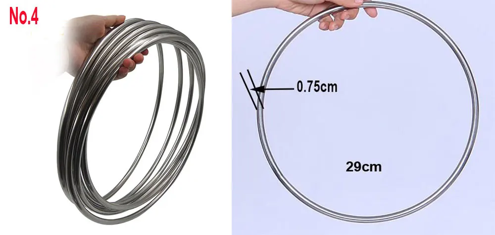 4 связанные кольца Золотая сцена улица фокусы реквизит магический трюк игрушка Профессиональный волшебник - Цвет: No.4