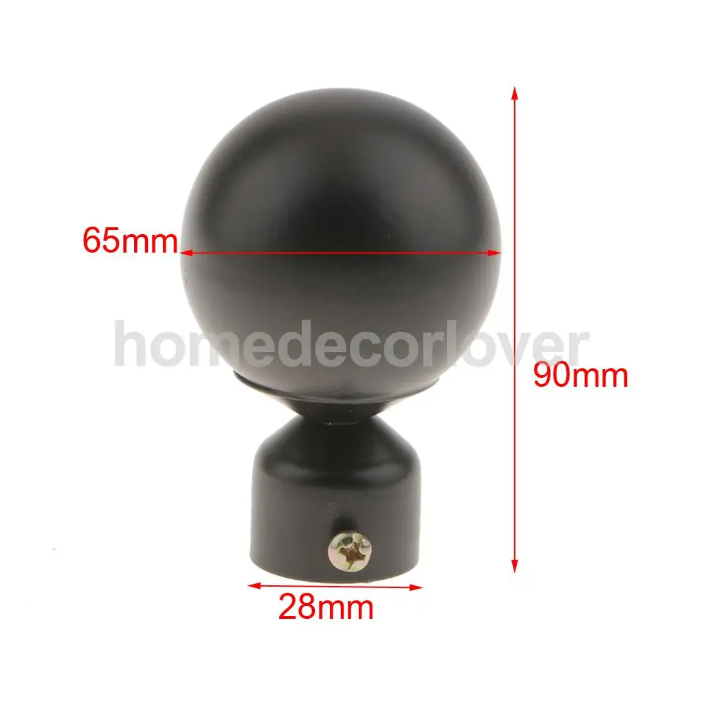 2Pcs Decorative Elegant Design Window Curtain Rod Ends Drapery Rail Pole Heads Caps Fit 25/28mm Inner Diameter Rods 