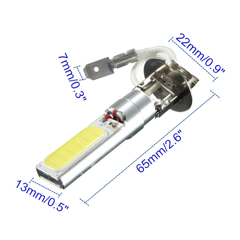 2 шт. H3 DC12V COB светодиодный авто светильник супер яркий белый головной светильник лампа для противотуманной фары светильник Источник Парковка 6000K