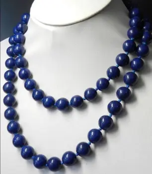 

Fashion jewelry 10mm blue lapis lazuli necklace 36" 5.27