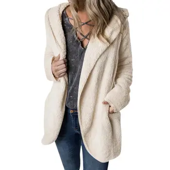 

2019 Winter Warm Plush Jacket Women Jacket Hoodie Warm Coat Women Autumn Outerwear