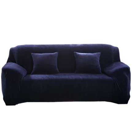 Утолщенные плюшевые эластичные Чехлы для дивана все включено модные чехлы для дивана Полностью Эластичные Нескользящие тканевые Чехлы для дивана - Цвет: navy blue