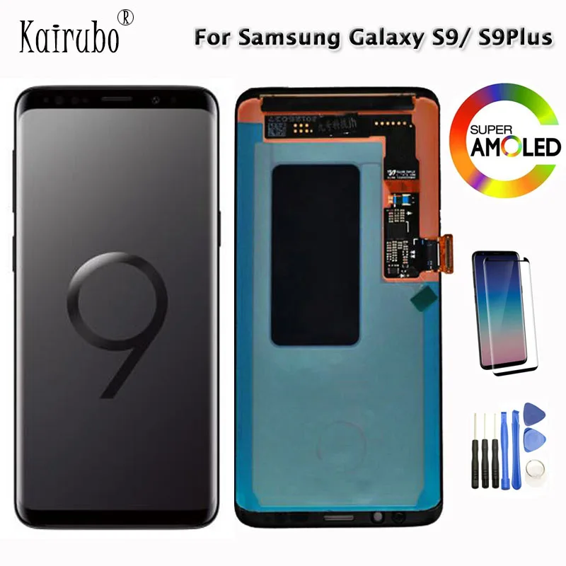 

2960*1440 6.2" AMOLED AAA Quality LCD With Frame For SAMSUNG S9 Plus G9650 S9 Display Touch Digitizer G960 G965 Screen + Gift
