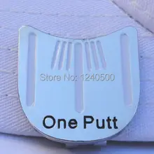Фирменная новинка, один удар Гольф Мяч Маркер-Вышивка Крестом Пакет 2-W/Бонус Магнитный Hat клип