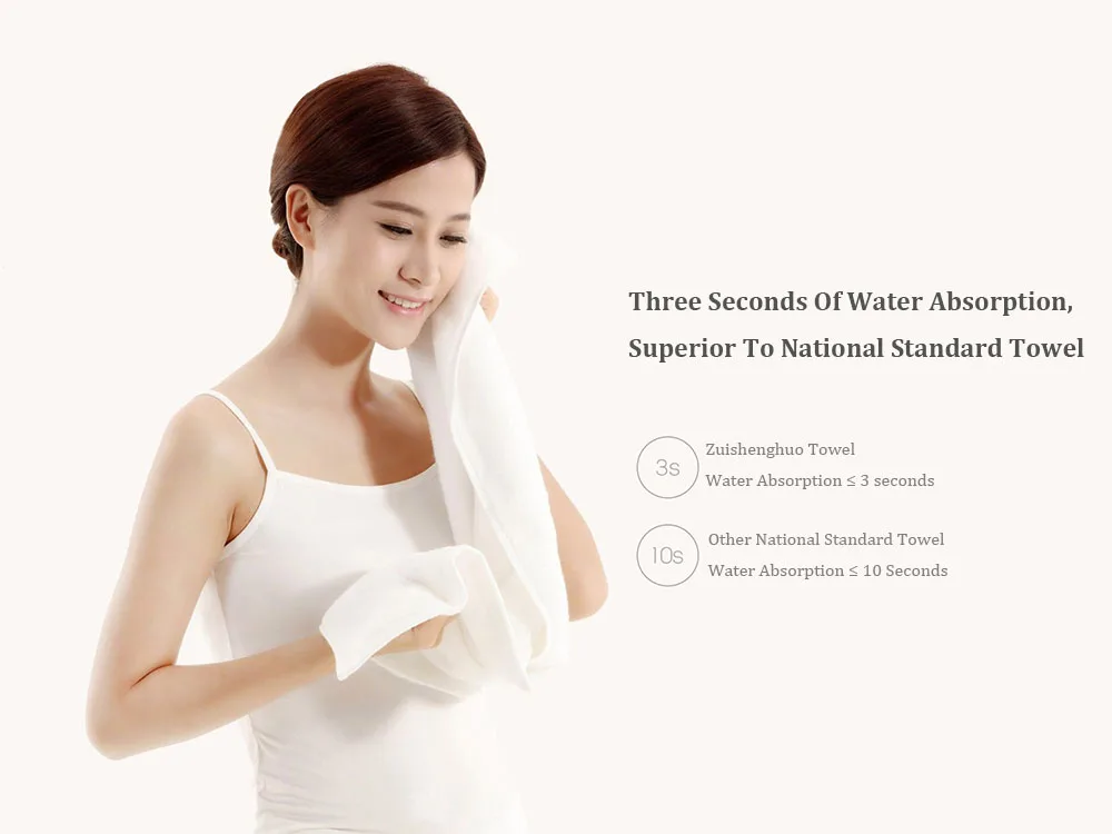 Xiaomi ZSH Face Towel Cotton 100 Soft Awati Long-staple Cotton Quick-dry 3s Water Absorption Adult Men Women Hair Hand Towels  (5)