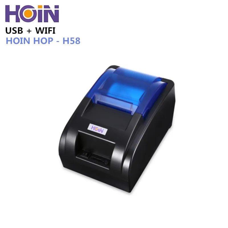 HOIN HOP-H58 USB/Bluetooth/Wi-Fi тепловой кассовый чековый принтер POS инструмент для печати поддержка дропшиппинг - Цвет: USB and Wifi