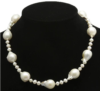 

$wholesale_jewelry_wig$ different gift natural freshwater cultured 21mm baroque pearl necklace