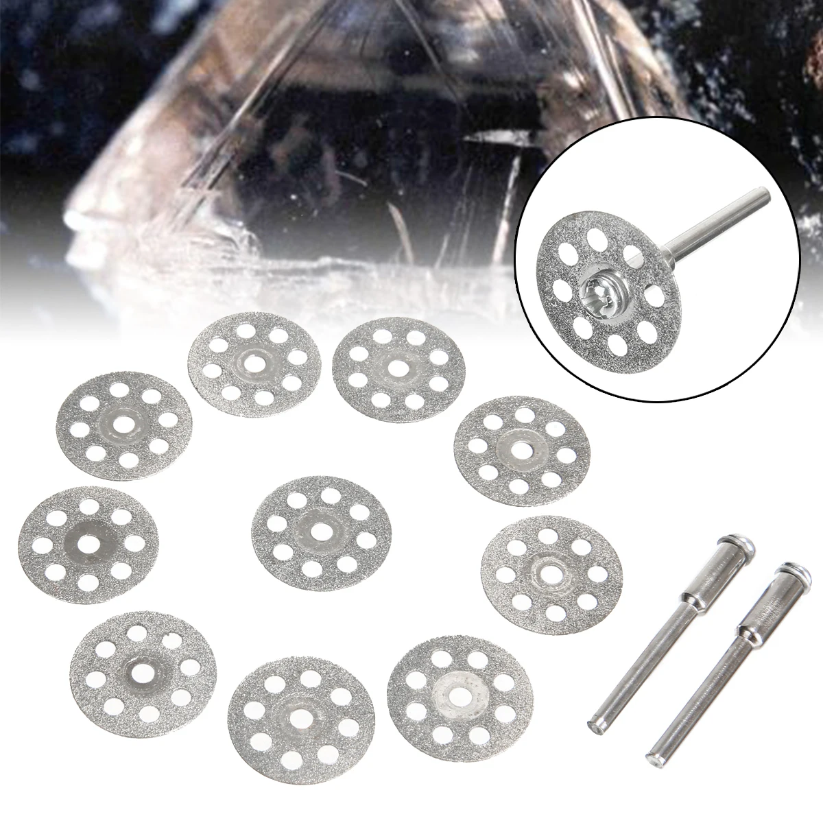 10 шт./компл. углеродного Сталь круглое колесо пильный диск мини алмазные отрезные диски+ сверла для Керамика дерево металлические поворотные Мощность инструмент