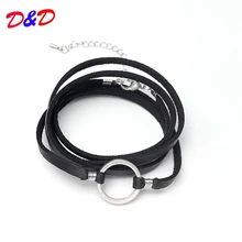 D& D круглые детали Ручное ремесло принадлежности DIY Аксессуары pu кожаный многослойный модный браслет