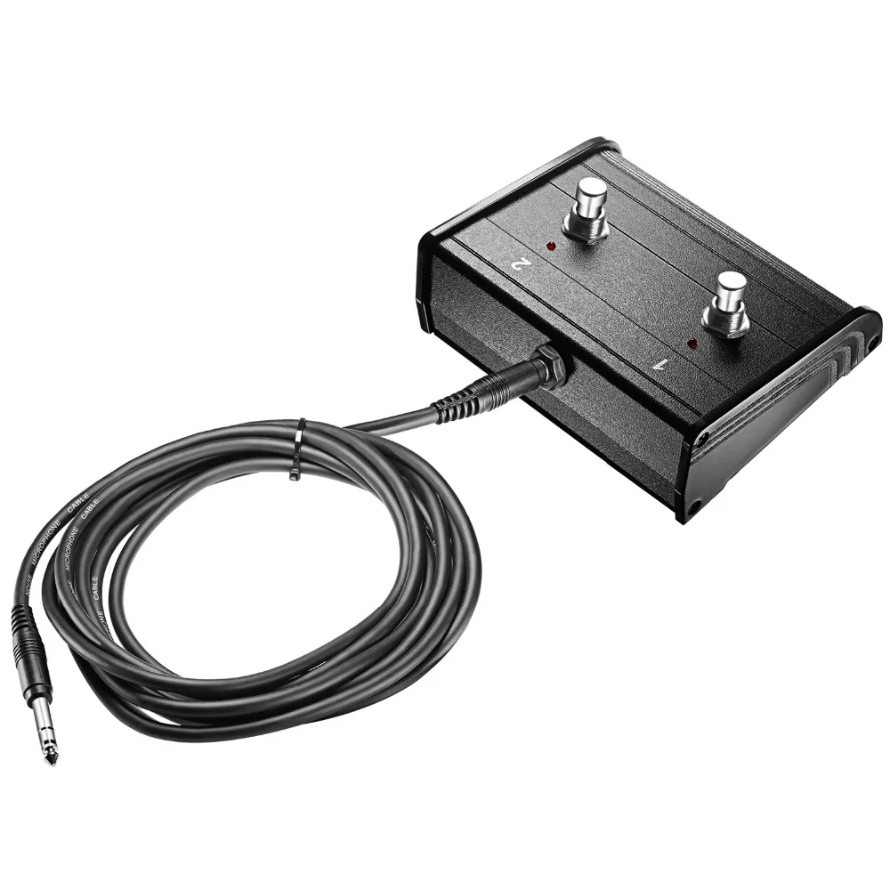 Neewer двухканальный 2 Кнопка педаль контроллера коммутатор 1/4-дюймовый Джек кабель для микрофона гитары басовая клавиатура усилители