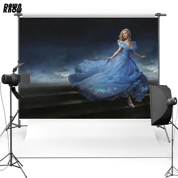 

DAWNKNOW Night Sky Vinyl Photography Background For Wedding Cinderella Polyester Backdrops For Children Photo Studio Props G061