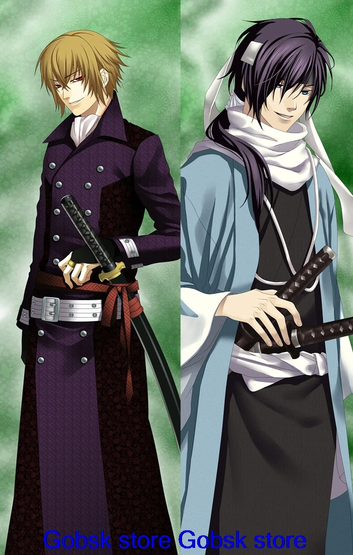 Аниме Hakuouki Hijikata Toshizo& Okita Souji& Saitou Hajime& Kazama Chikage Подушка «Dakimakura» чехол обнимающая наволочка