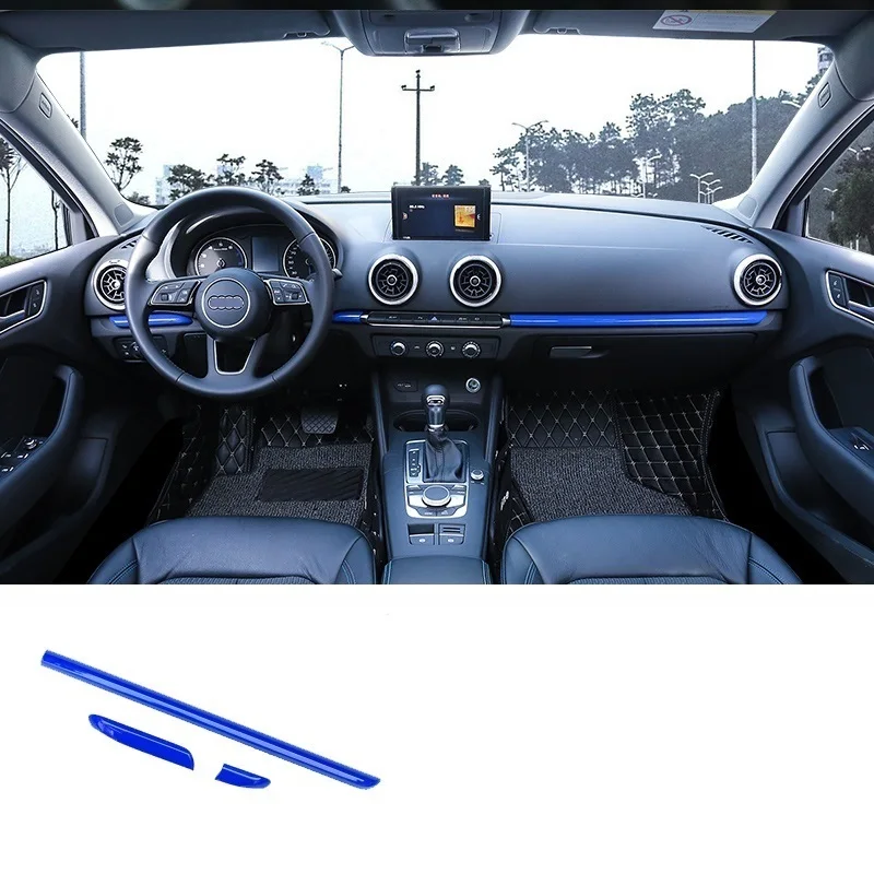 

Control System Gear Interior Excent Decorative Chromium Automobile Protecter Bright Sequins Decoration Sticker 18 19 FOR Audi A3