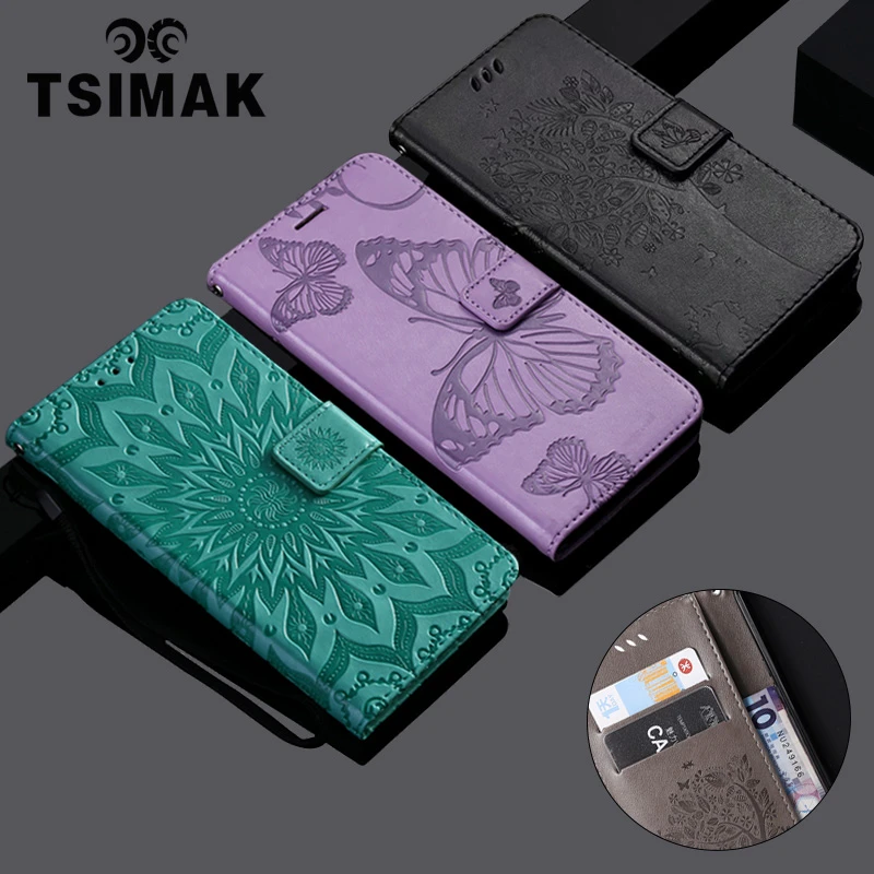 Tsimak Flip PU Leather Case For Huawei Y5 Y6 Y7 Y9 Pro Prime 2018 2019 Wallet Cover Card Pocket Capa Coque huawei pu case