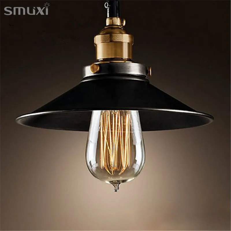 

Newest Mrosaa Retro American Countryside Vintage Industrial Pendant Lights Surface Mounted Black Home Restaurant Bar Lamp Decor