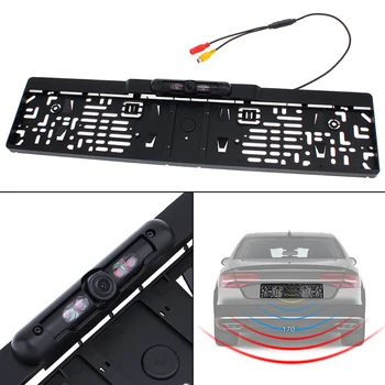 

1set Car EU License Plate Frame Rear View Reverse Backup Parking Night Vision Camera