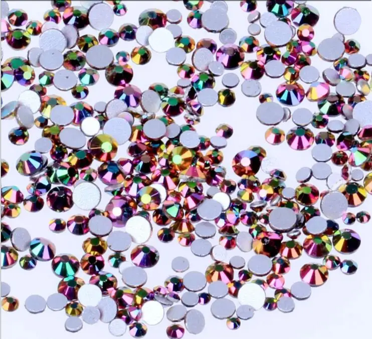 

Rainbow-Rose-Gold 3D Nail Art Decorations ss3 ss4 ss5 ss6 ss8 ss10 ss12 ss16 ss20 ss30 ss34 Crystal Non HotFix Rhinestones