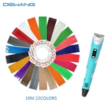 Dewang 3D Printer Pen With 220 Meters 22 Color Linear PLA Filament Safe Toy Kids Drawing Pens