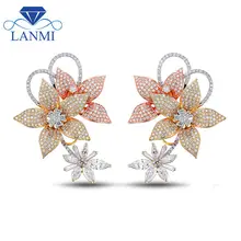 Модные серьги-капли для молодых девушек, ювелирные изделия, Помолвочные серьги с бриллиантами, 14 K, разноцветные золотые ювелирные изделия для женщин, свадебный подарок