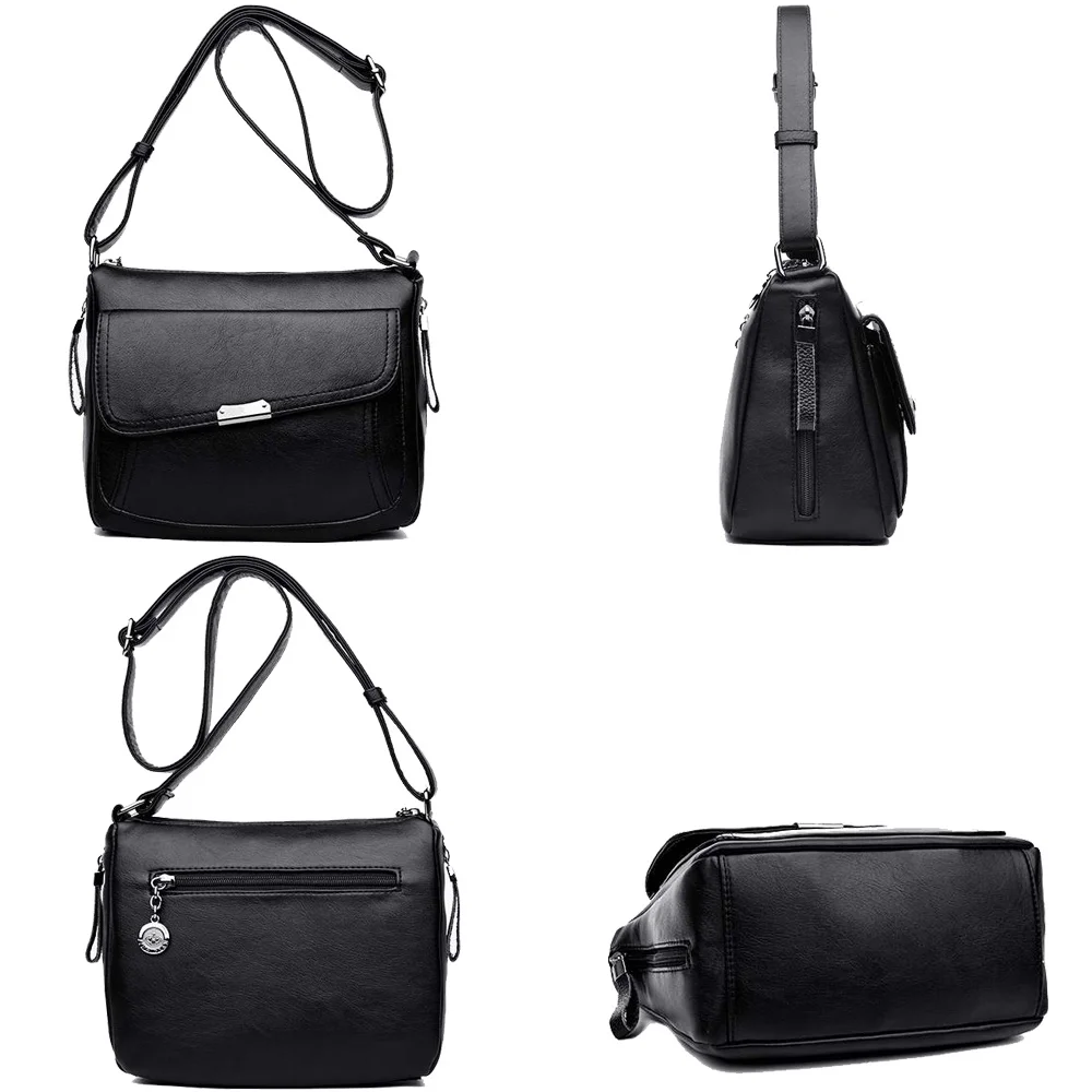 Женская сумка с несколькими карманами, летняя стильная кожаная сумка, дизайнерские сумки через плечо для женщин, Bolsa Feminina