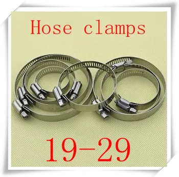 

100pcs/lot high quality stainless steel Hose Clamps size 19-29mm