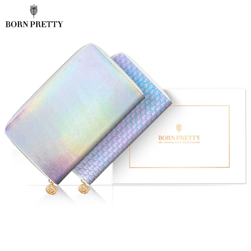 Online GEBOREN ZIEMLICH 72 Slots Holo Snakeskin Stanzen Platte Colle Halter Nail art Platte Veranstalter