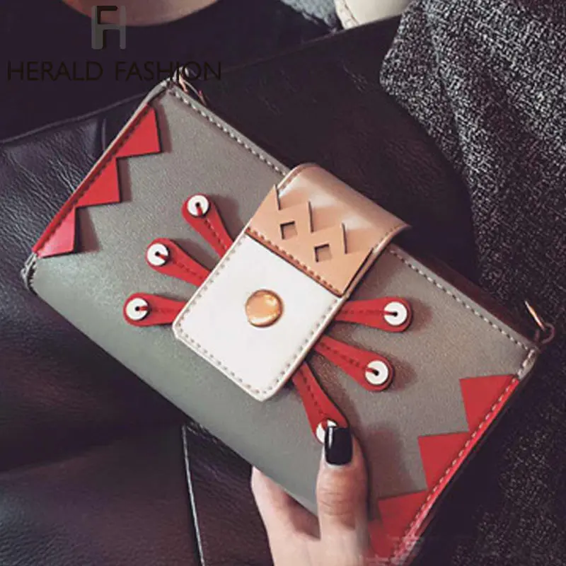 

European and American Fashion Crab Handbags Mosaic Geometric Print Trend Explosion Models Clutch Purse Chain Women Messenger Bag
