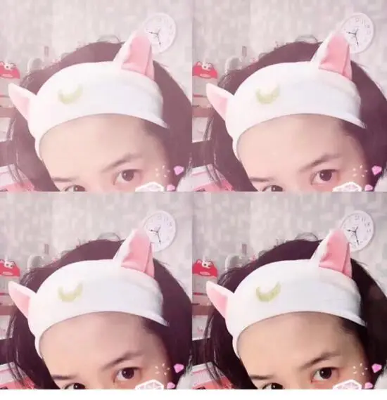 

50pcs Cartoon soft cat ear faces the headband Water ice moon a cat face hair and hair bands and accessories fashion