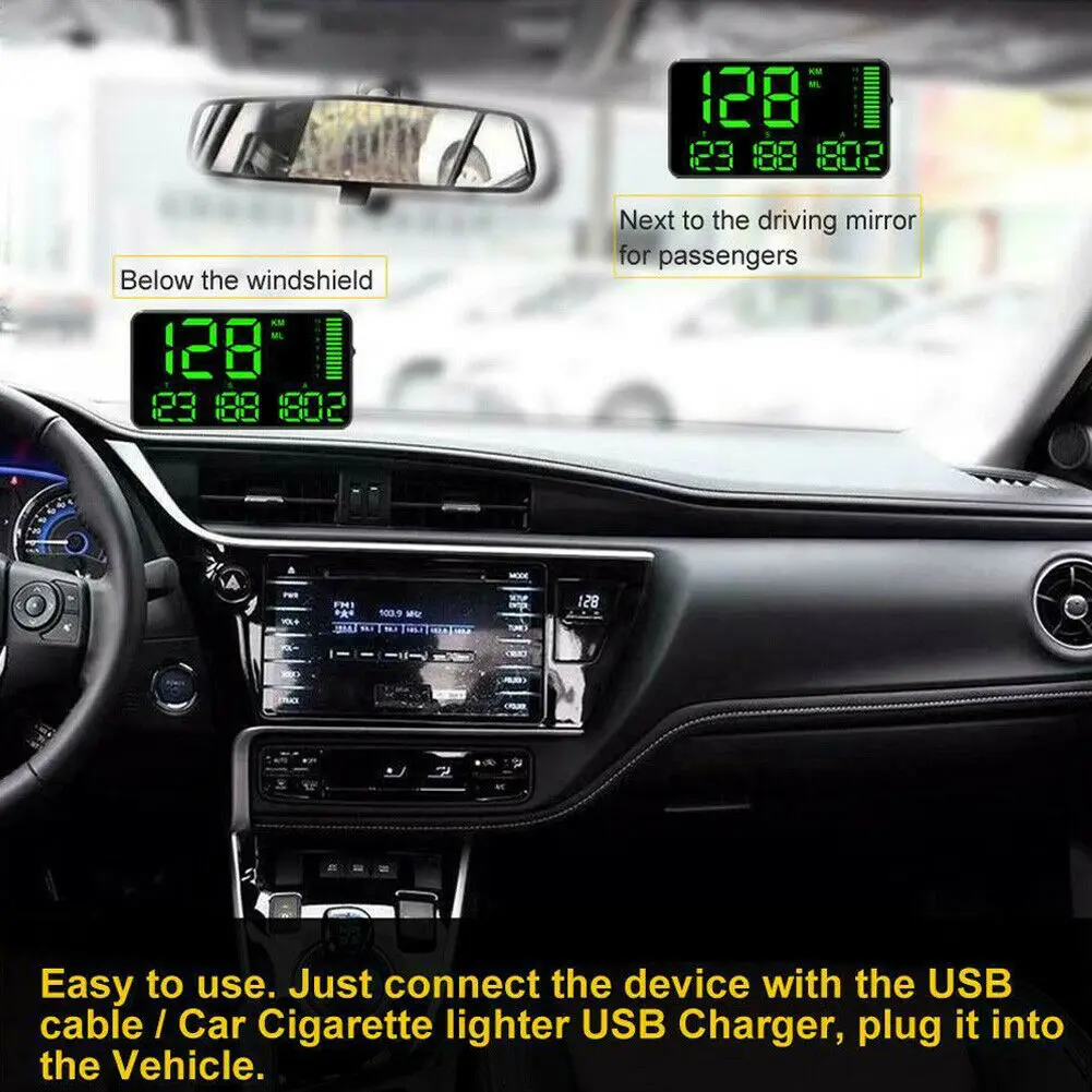 

Large Screen 4.5" GPS Speedometer Digital Car Speed Display Over Speeding Alarm System Universal For Bike Motorcycle Truck Car
