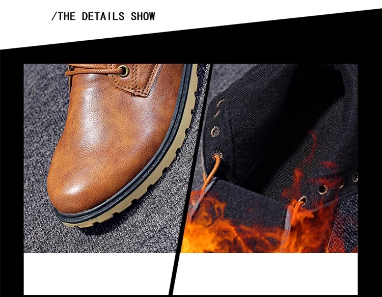 2018 new Genuine Leather Men Boots Autumn Winter Ankle Boots Fashion Footwear Lace Up Shoes Men High Quality Vintage Men Shoes (3)