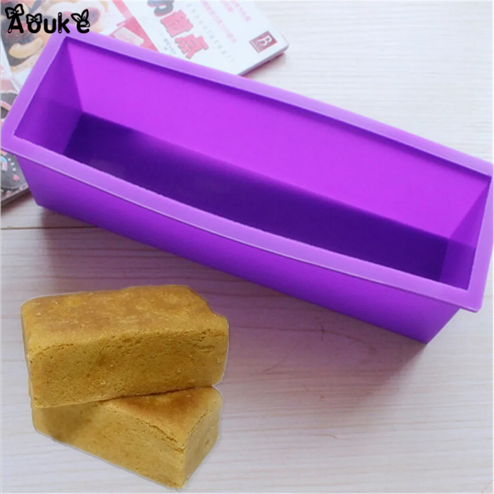 Rectangle Bread Silicone Mold Cookie Fondant Cake Molds Embossed