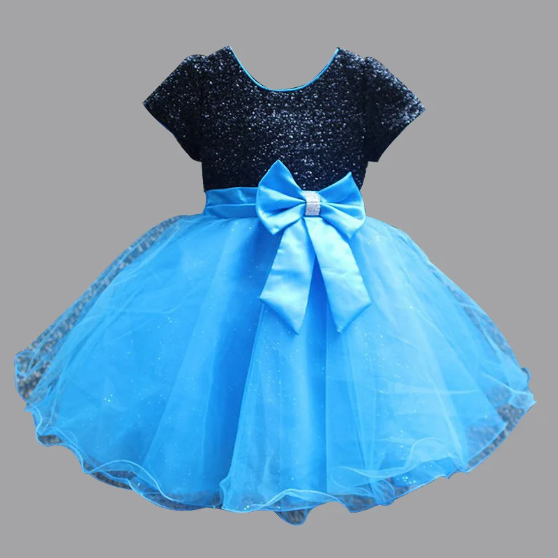 Коллекция года, знаменитые Детские платья Одежда для девочек вечерние платья принцессы, Nina, на возраст 3, 4, 6, 7, 8, 10, 12 лет, платье для дня рождения рождественское платье для крещения - Цвет: Blue