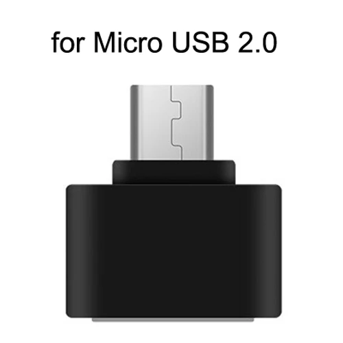 Black For Micro USB USB 3,0 type-C OTG адаптер Micro USB OTG конвертер для Redmi Xiaomi huawei samsung мышь клавиатура USB флэш-диск адаптер OTG - Цвет: Black For Micro USB