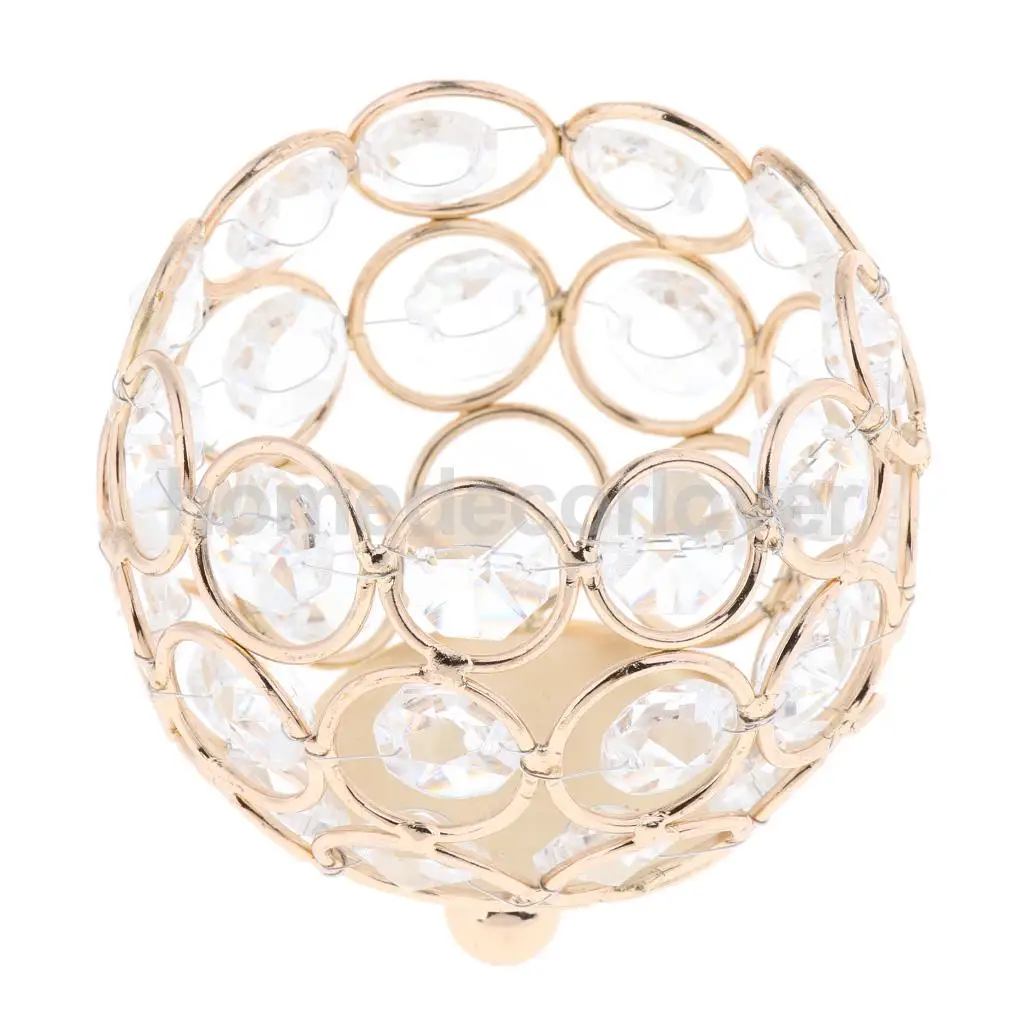 3'' Crystal Candle Holder Banquet Candlestick Tabletop Centerpiece Festive Holidays Wedding Supplies Lamp Decor 
